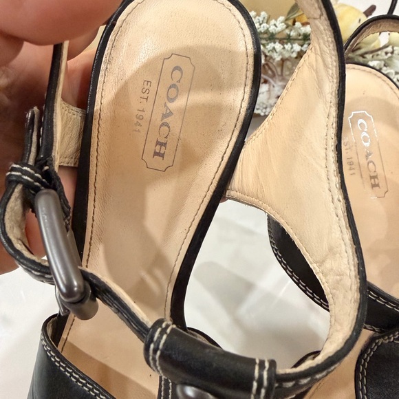Coach Black Strappy Heels - Picture 5 of 6